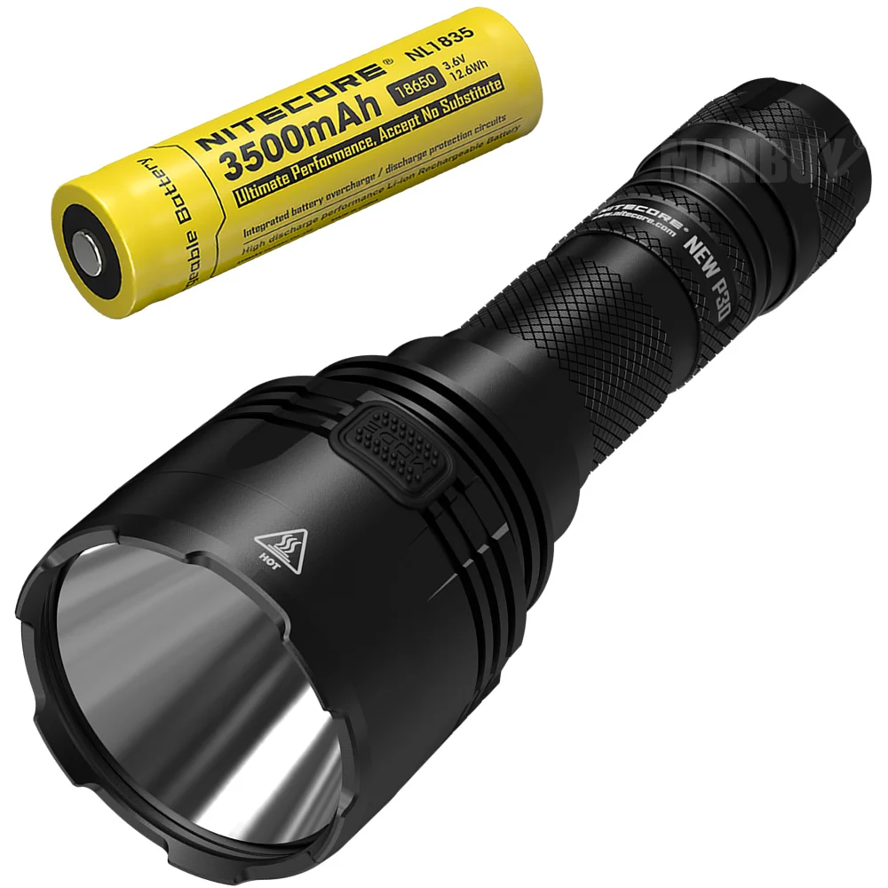 NITECORE NEWP30 1000 лм дальний тактический фонарь с 18650 батареей для охоты на открытом воздухе водонепроницаемый портативный фонарь - Испускаемый цвет: with 3500mAh Battery