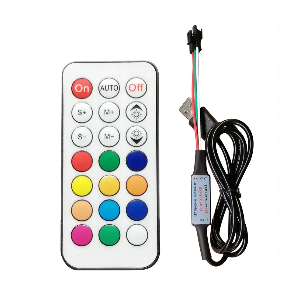 WS2812B LED Light Ring led modules led module led light 8/16/24/35/45LED 21Key Controller Kit WS2812 IC Individually Addressable USB Interface Connection DC5V