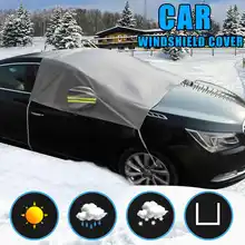 Audew 1 шт. Универсальная автомобильная Защита от солнца на лобовое стекло, защита от солнца, снега, мороза, льда, дождя, водонепроницаемый хлопок, защита от зеркала