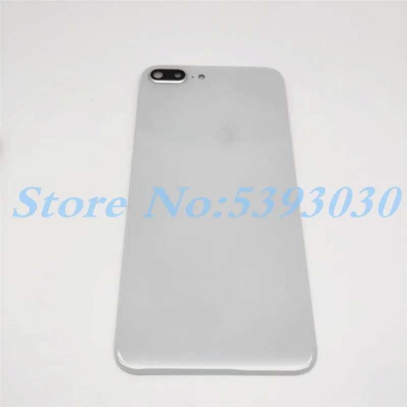 10 шт./лот, новинка, для Apple iPhone 8 Plus, iPhone8+ Plus, задняя крышка батареи, стеклянный корпус, чехол+ объектив для рамы камеры+ логотип - Цвет: White