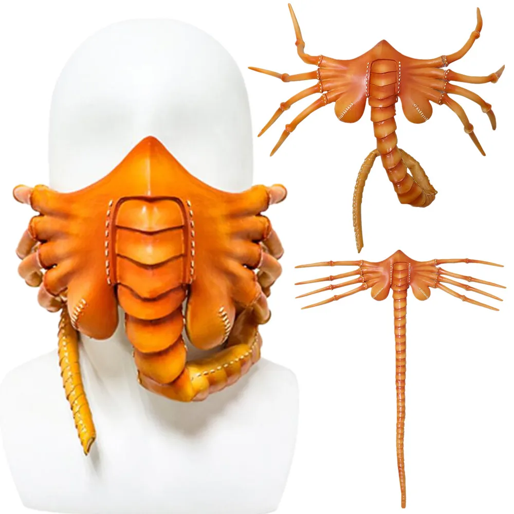 

Alien Facehugger Scorpion Horror Cosplay Latex Mask Halloween Party Prop