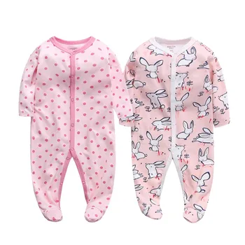 

2 PCS Newborns Jumpsuit Baby Girl Romper Long Sleeve Outfits Playsuit Infant fashion lovely Costume winter
