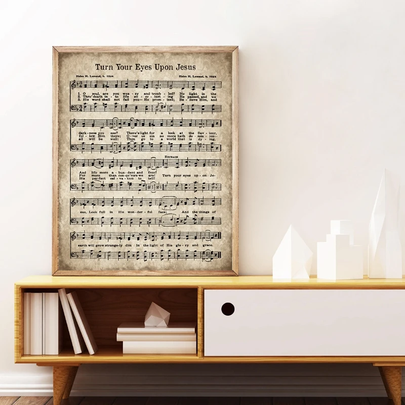 Antique-Hymn-Prints-Turn-Your-Eyes-Upon-Jesus-Vintage-Sheet-Music-Poster-Church-Wall-Art-Picture (2)