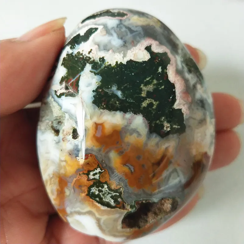 Натуральные камни морская яшма пальмовые камни игрушки маленькие камни и кристаллы целебный кристалл - Цвет: A012       129g