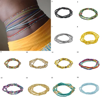

Bohemia Summer Waist Chain Women Dress Waistband Belt Multicolor Charm Beach Bikini Chain Waist Beads Belt Body Chain