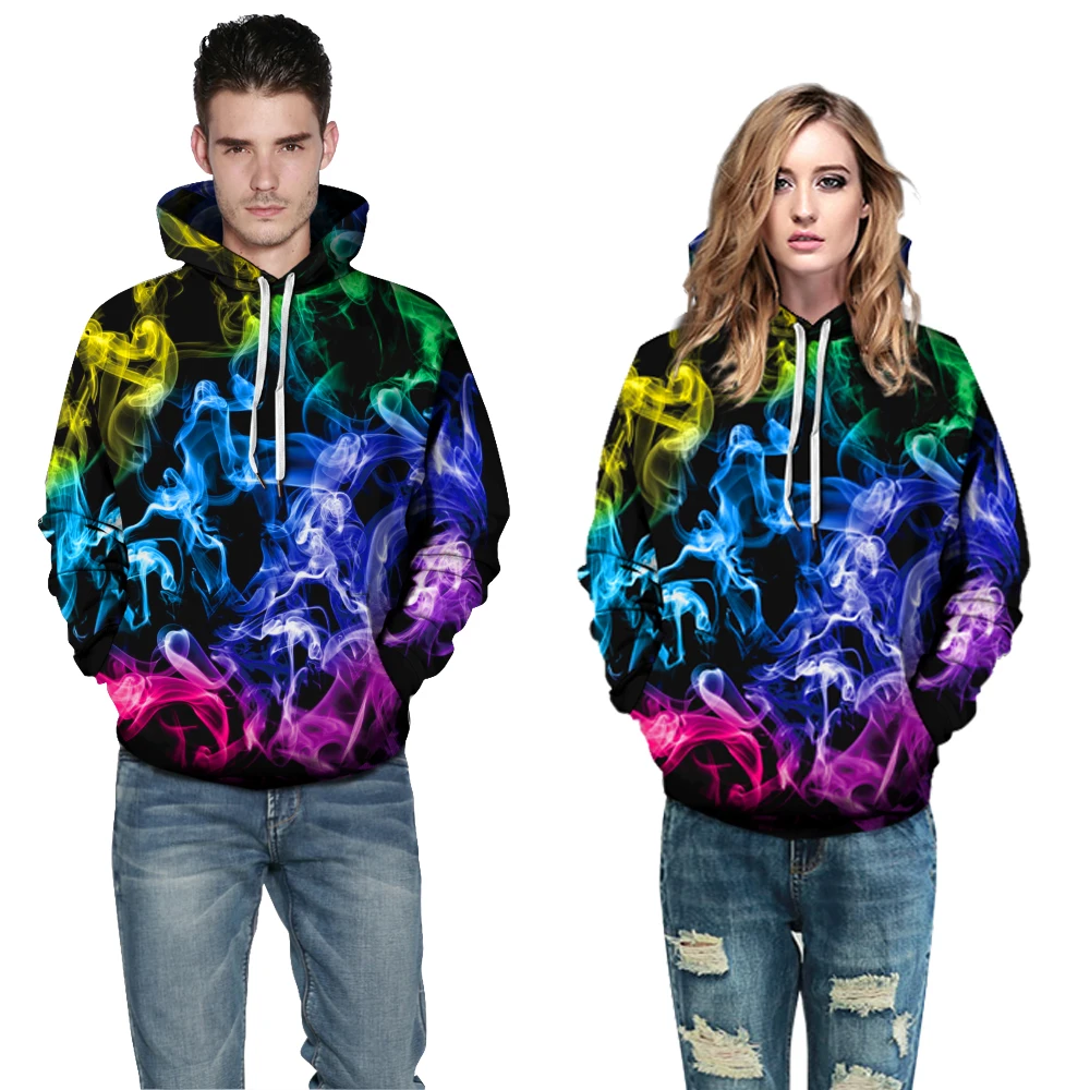 

3D Print Creative Surround smoke Graphics Sweatshirt Hooded Funny Coat Hoodies Pullover Streetwear Tops