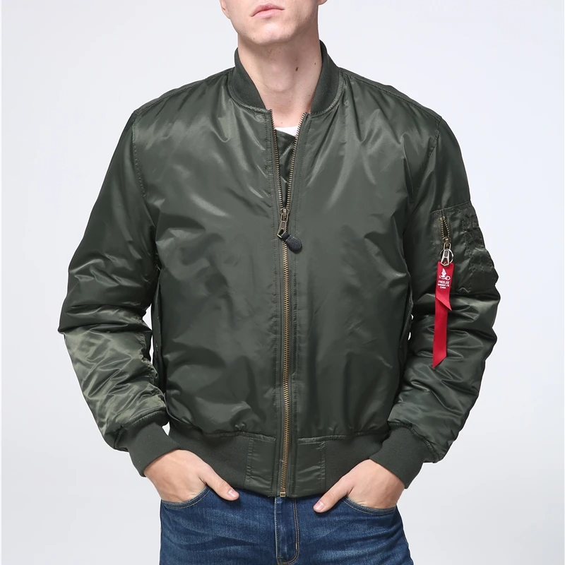 Giacca bomber da volo MA-1 militare tattica maschile dell'esercito Baseball Varsity College Pilot Air Force Cappotto invernale impermeabile per uomo 4