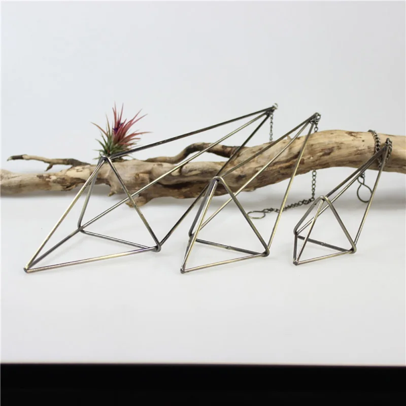 34X13cm Подвесная стойка для растений, металлическая Геометрическая железная художественная деревенская цветочный горшок стойка для растений для домашнего сада - Цвет: 34X13cm