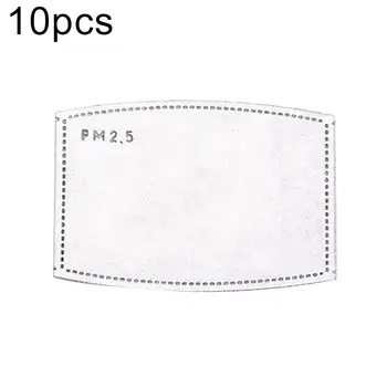

10Pcs PM2.5 Child Kids 5 Layers Mouth Mask Replaceable Activated Carbon Filter