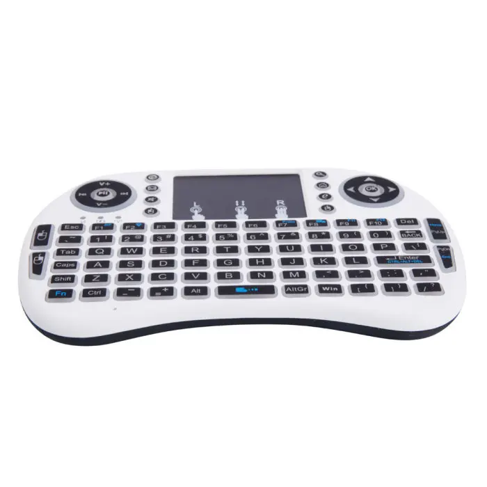 MINI i8 2.4GHz 3-color Backlight Wireless Keyboard with Touchpad White AS99