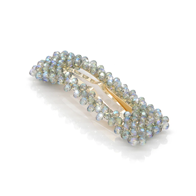 Clear Rhinestone Hair Clips Full Crystal BB Hairclip Barrette Metal Hairpin Hairgrip Women Girls Hair Pin Accessories Tools