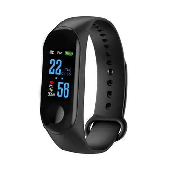 

M3 Smart Bracelet Color Screen IP68 Waterproof Heart Rate Blood Pressure Monitor Tracker Replaceable Watch For Android IOS
