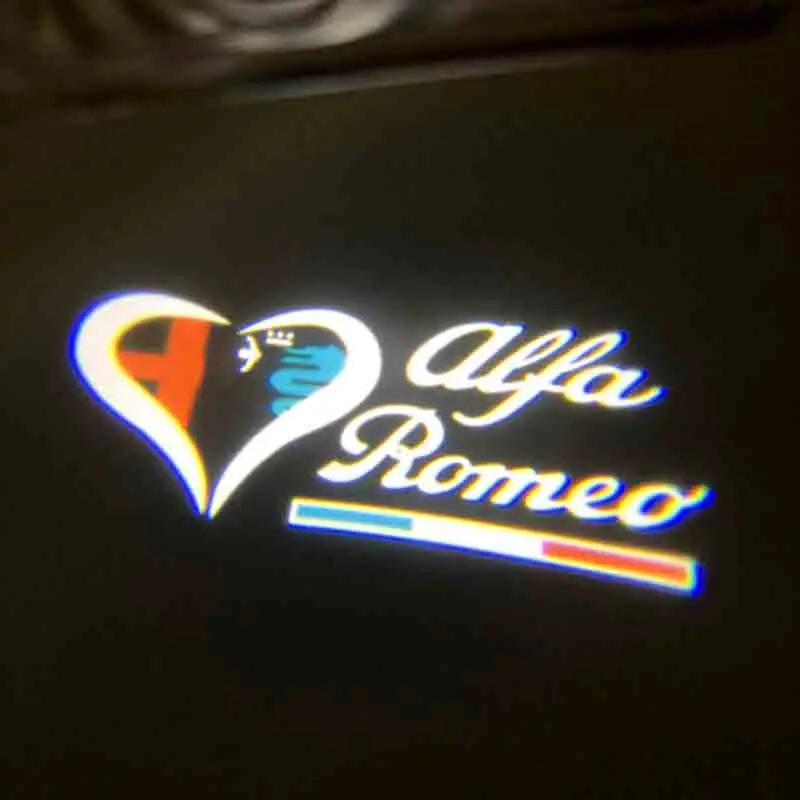 Светодиодный светильник для двери автомобиля Alfa Romeo с логотипом Giulia Giulietta Mito Stelvio Brera 147 156 159