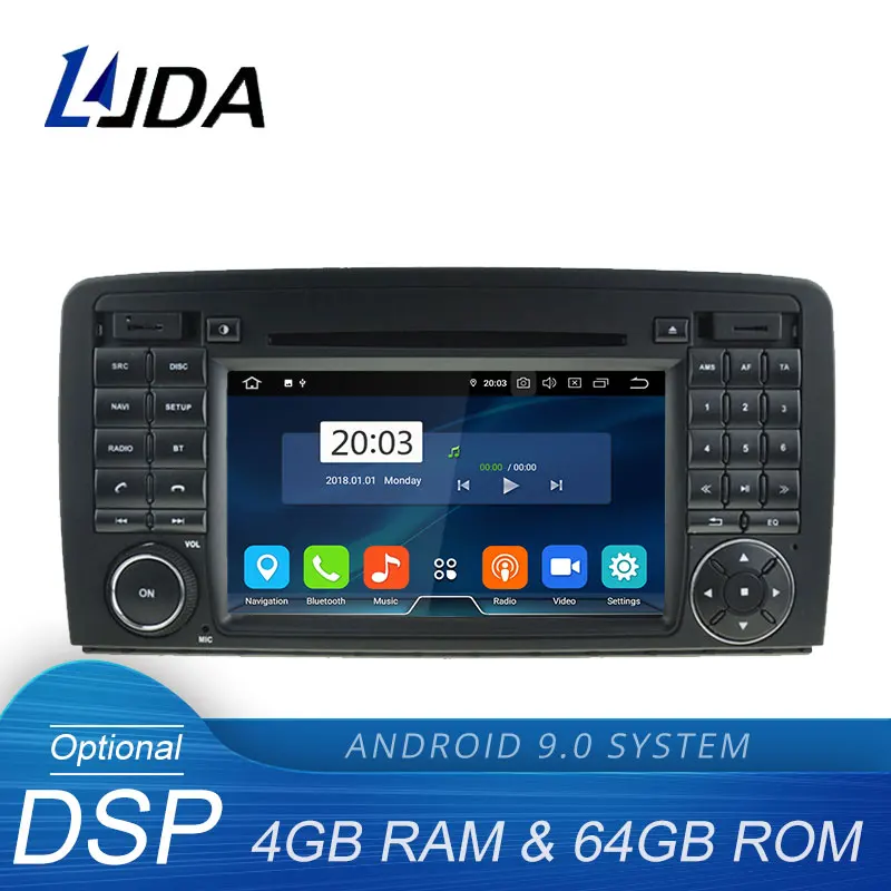 LJDA Android 9,0 автомобильный dvd-плеер для Mercedes Benz R class W251/R280/R300/R320/R350/R500 Мультимедиа стерео DSP 2 Din автомагнитола 4g