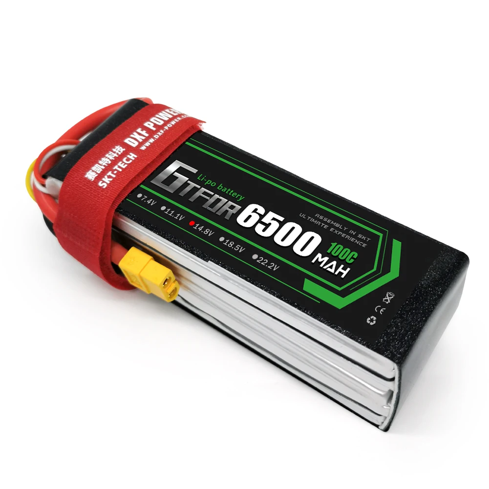 GTFDR Lipo батарея 14 8 V 6500MAH 100C 200C AKKU 4S LiPo Deans для грузовика fpv Дрон Rc Вертолет Лодка 1/8
