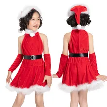 Детские платья для девочек; Рождественская Одежда для девочек; платье для костюмированной вечеринки; Рождественский костюм с юбкой; Детский Рождественский костюм; vestido infantil