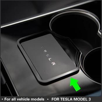 

2020 For Tesla Model 3 interior Accessories Model3 Car Engine Start Card Key Trim Frame Holder Fixer Limiting Sticker Decoration