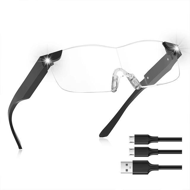 2022 New Magnifying Glasses with Lights Magnifying Lighted Eyeglasses Hands  Free for Close Work Reading Magnifying Eyeglass - AliExpress