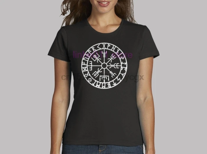 Лето 2019 новая мода VEGVISIR старонорские руны футболка мужская круглый вырез