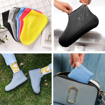 

Waterproof Skid-proof Shoe Cover Silicone Material Unisex Shoes Protectors Rain Boots for Indoor Outdoor Rainy Day Slip-resistan