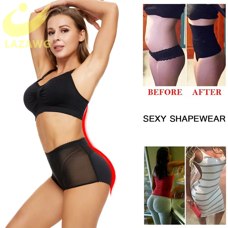 LAZAWG Women Booty Pad Control Panties Butt Lifter Hip Enhancer Mesh Push Up Big Ass Fake Butt Buttocks Body Shaper Underwear assets by spanx