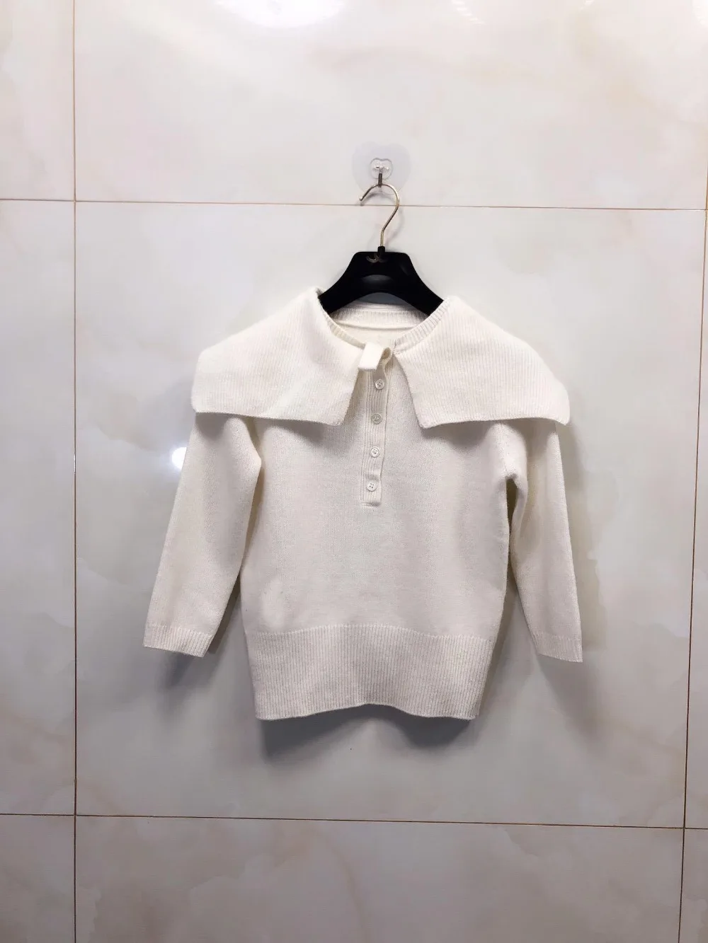Высококачественный Женский трикотажный свитер пуловер женский свитер с отложным воротником 2 цвета ddxgz2