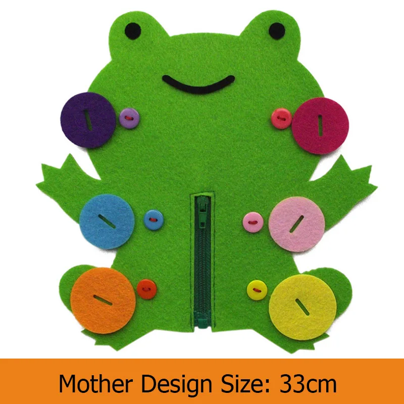 Big Frog as photo WISHMETYOU Нетканая поделка рукоделие швейная ткань детская игрушка тряпка для домашней работы лес животное тема резка Войлок детский сад декор - Цвет: Big Frog as photo