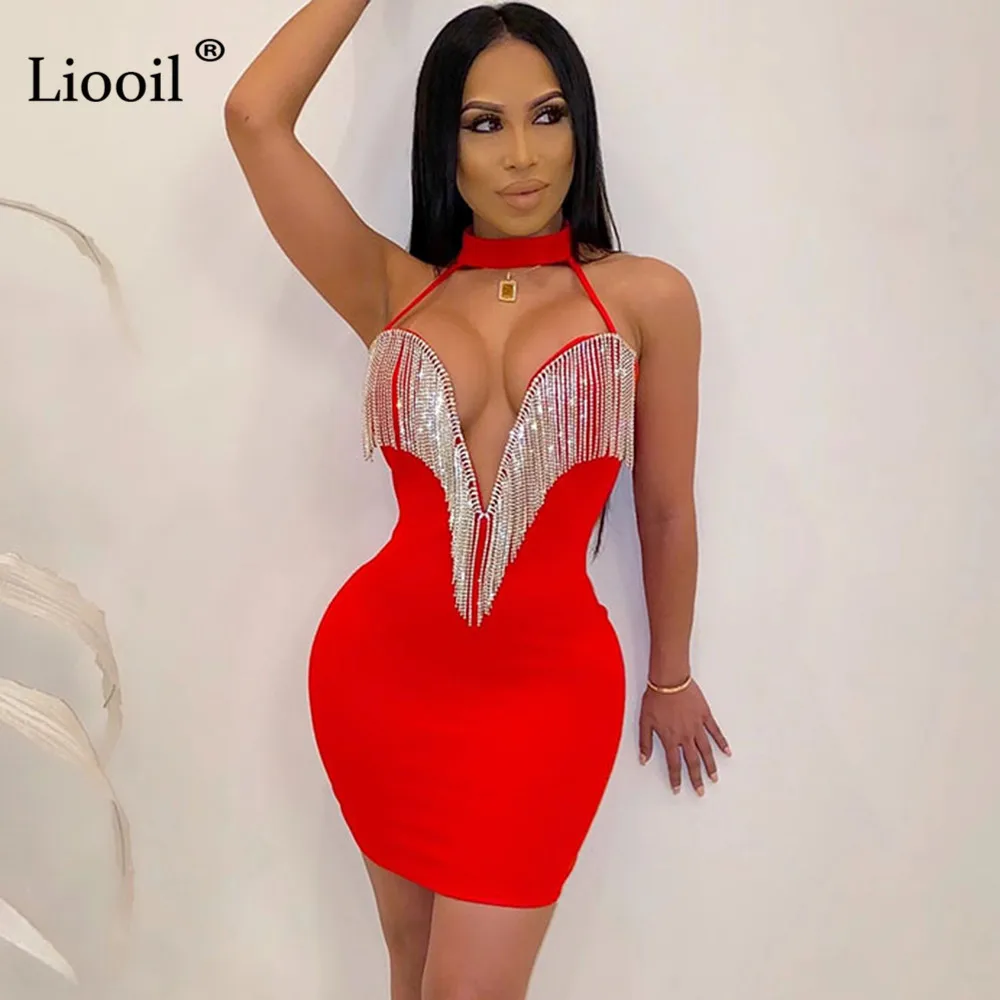 halter bodycon mini dress