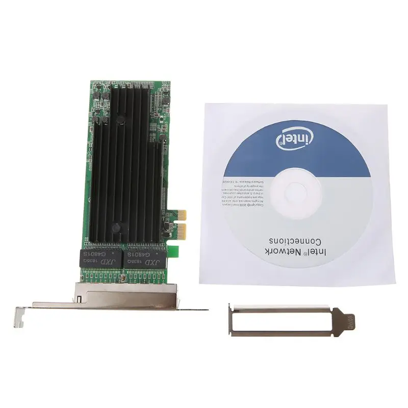 4-Порты и разъёмы RJ45 Gigabit Ethernet PCI Express X14 серверный адаптер Сетевая карта Intel82575-T4 чип