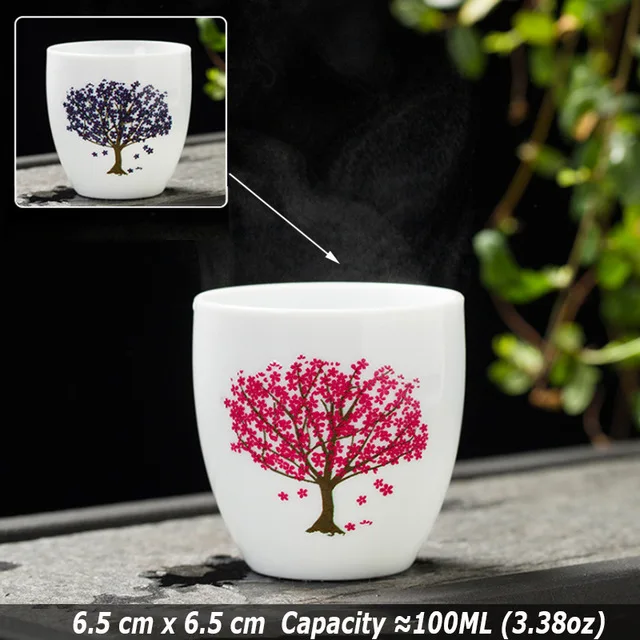 Magic Japanese Sakura Cold Cup | Japanese Tea Cups Sakura | Sakura Flower Cup  Tea - Cups & Saucers - Aliexpress