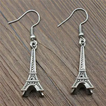 

Dropshiping Earrings Dangle Earrings Women Fashion Jewelry 29x11x11mm 3D Eiffel Tower Drop Earrings