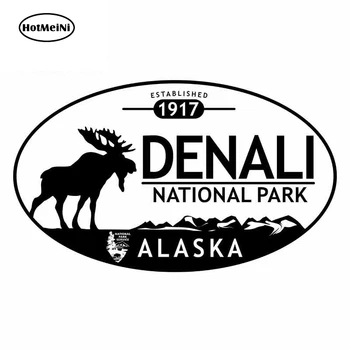

HotMeiNi 13cm x 7.8cm for Denali National Park Alaska Moose Sign Car Stickers Vinyl JDM Bumper Trunk Truck Graphics Fine Decal