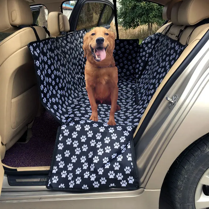 Чехол для на автомобильное сиденье для перевозки собак Pet Carriers Чехол протектор для переноски водонепроницаемый Автомобильный задний коврик для сиденья Гамак Подушка товары для животных - Цвет: Черный
