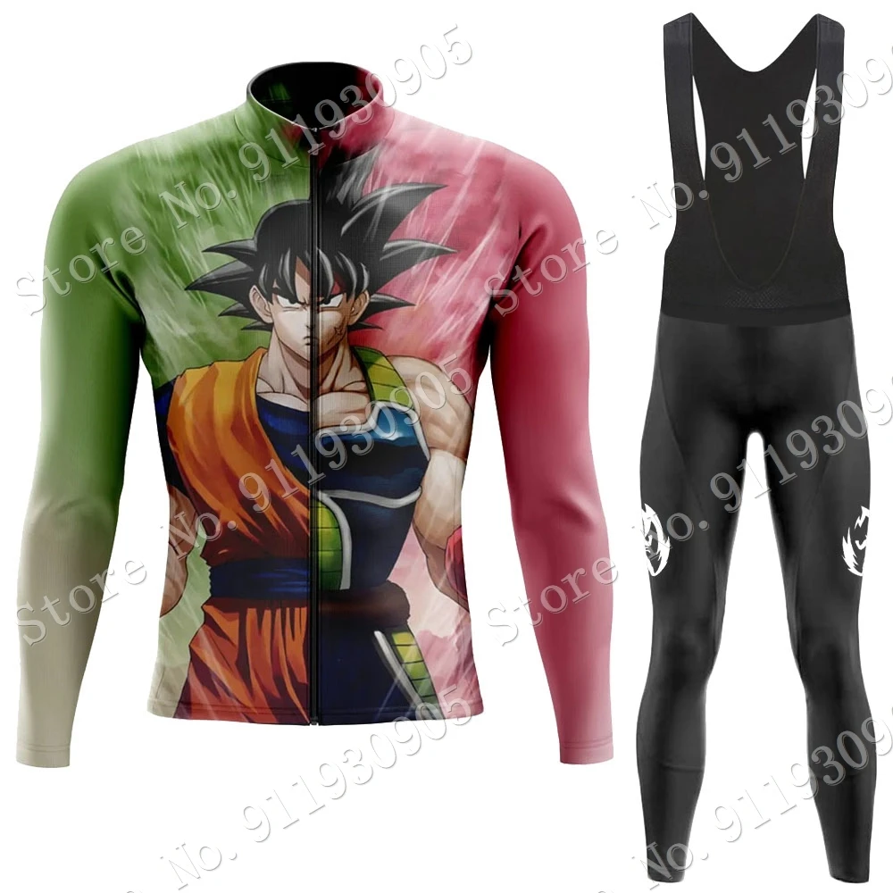 2022 Winter Japanese Cycling Jersey Set Long Sleeve Cartoon Anime Man