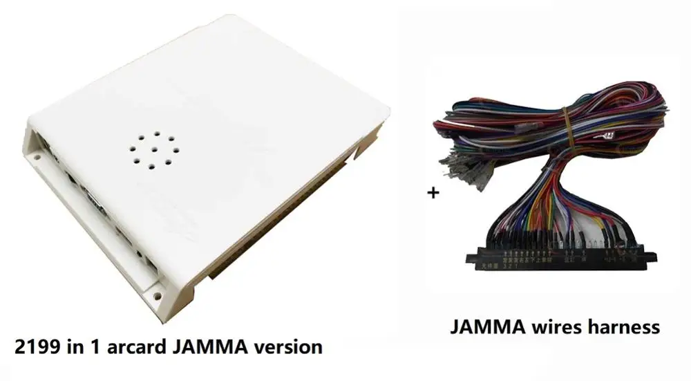 Новая игровая коробка 2199 в 1 мульти Jamma доска видео игра PCB с 3D игры HDMI VGA для аркадной монетоуправляемой машины джойстик консоль - Цвет: 2199 IN 1 with wires