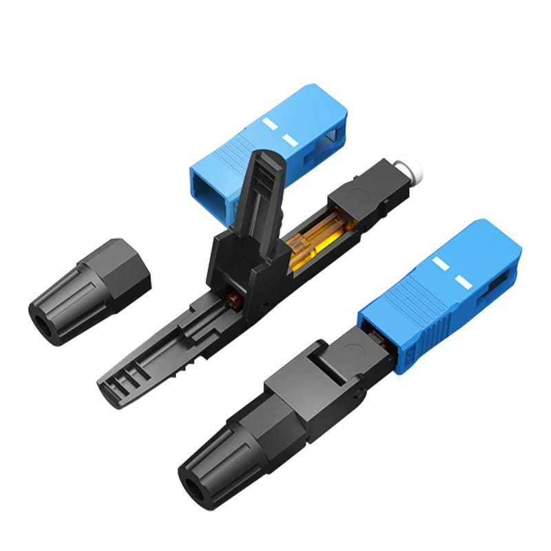 FTTH SC APC UPC Fiber Connector Fast Fiber Optic Connector SM Connector Embedded Optical Cold Connector  Fiber Optic Tool