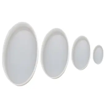 

Hot 1PC Handmade Crafts Jewelry High Mirror Silicone Mould DIY Crystal Epoxy Mold Oval Resin Molds