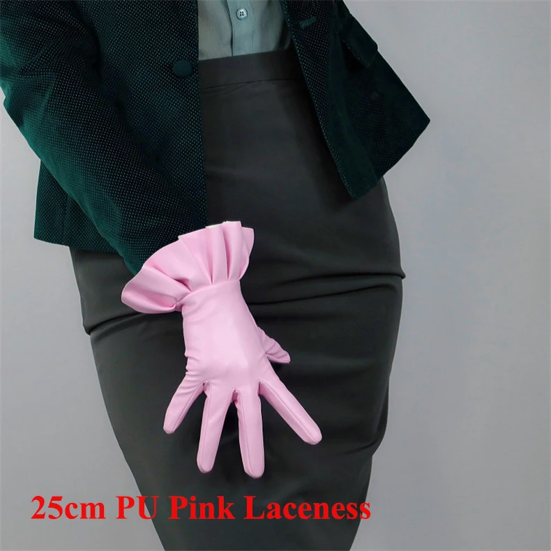 Newest Women PU Gloves Loose Long Faux Leather Glove 90cm Big Sleeve Amulation Sheepskin Light Pink Female WPU308 Newest Women PU Gloves Loose Long Faux Leather Glove 90cm Big Sleeve Amulation Sheepskin Light Pink Female WPU308