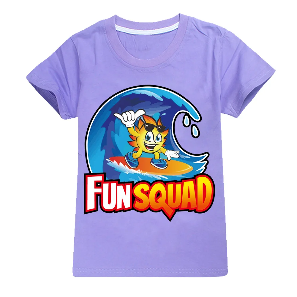Fun Squad game Children Cartoon Cotton T-shirt Pullover Leisure Kids Girls Tops Christmas Gift 2022 Summer Clothes For Kids