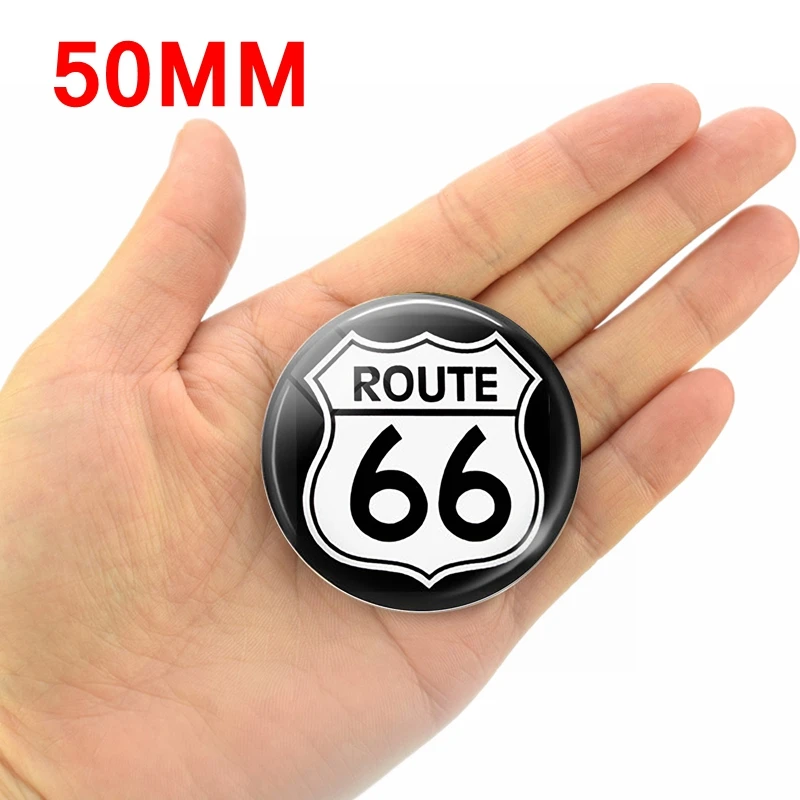 Route 66 Sign Fridge Magnet 30mm 50mm Glass Cabochon Magnetic Refrigerator Stickers Note Holder Home Decor Travel Gifts