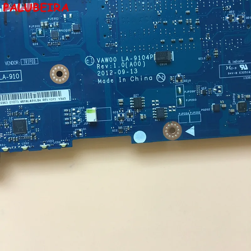PALUBEIRA CN-00FTK8 00FTK8 0FTK8 для DELL Inspiron 3521 5521 Материнская плата ноутбука VAW00 LA-9104P с I3-3227U Процессор бортовой HM76