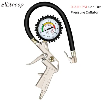 

0-220PSI Car Tyre Pressure Air Inflator Dial Pressure Meter Diagnostic-tool Tire Inflator Pistol Pressure Gauge Car Van Tool