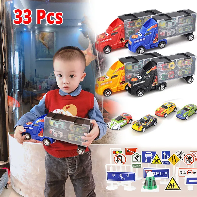Большой автомобиль 33 шт./компл. литой под давлением модель автомобиля для детей
