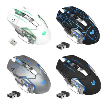 

2.4Ghz Wireless Gaming Mouse 2400 Adjustable DPI Charging Mute Optical Mice for Home/Office Pc Laptop