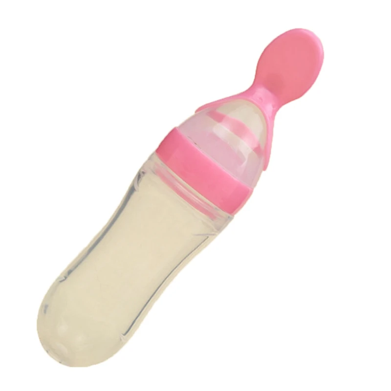 90 мл детская бутылочка для кормления с язык прессования типа губы рот ложка Младенческая обучение молоко рисовая паста сжимает Кормушка Посуда