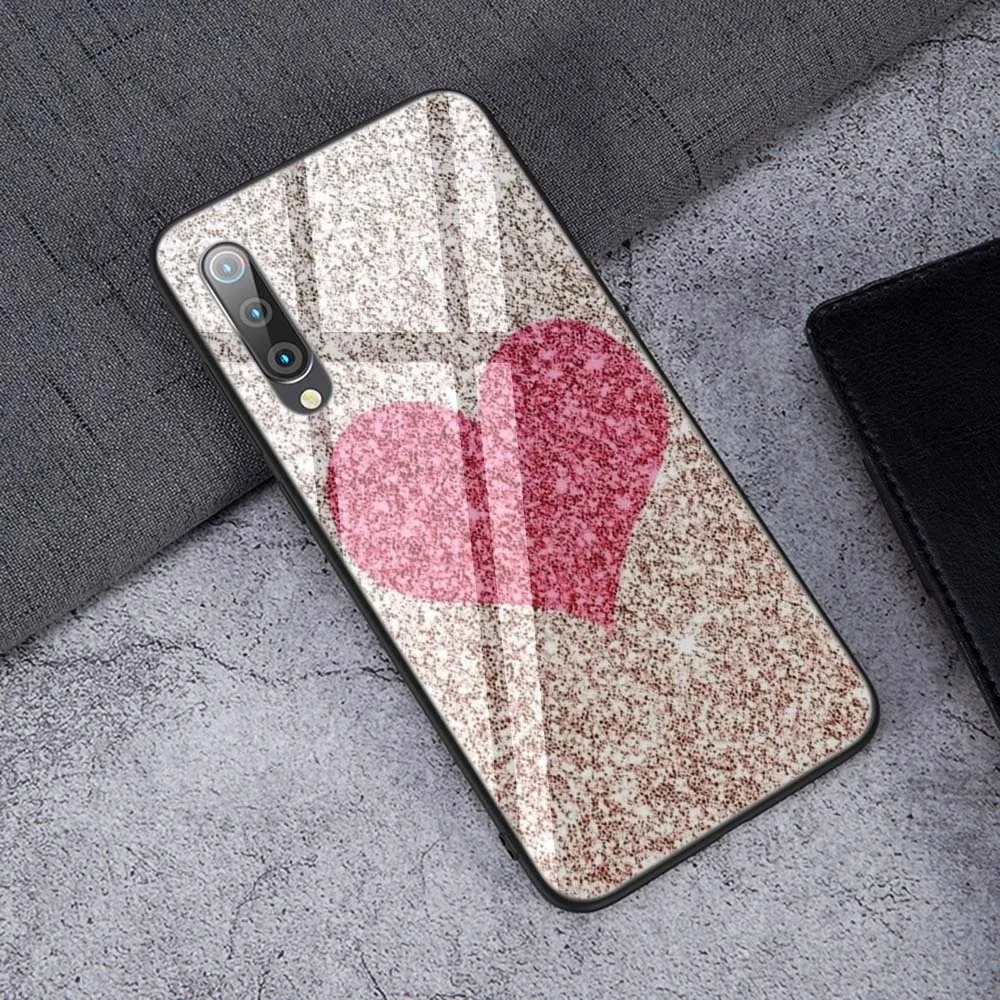TG11 Мягкий чехол Lavaza из закаленного стекла с золотистым розовым блеском для Xiaomi Redmi Note 5 6 7 Pro mi A1 A2 8 Lite 9 F1 TPU - Цвет: TG11