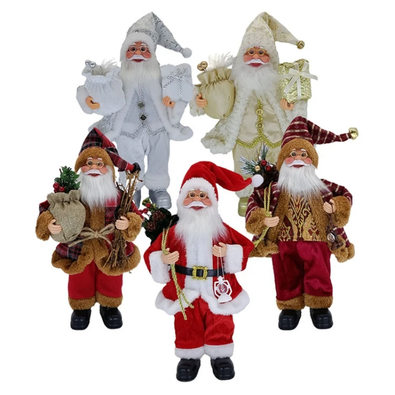 17in Standing Naughty Nice Santa Claus Christmas Figurine Holiday Decoration