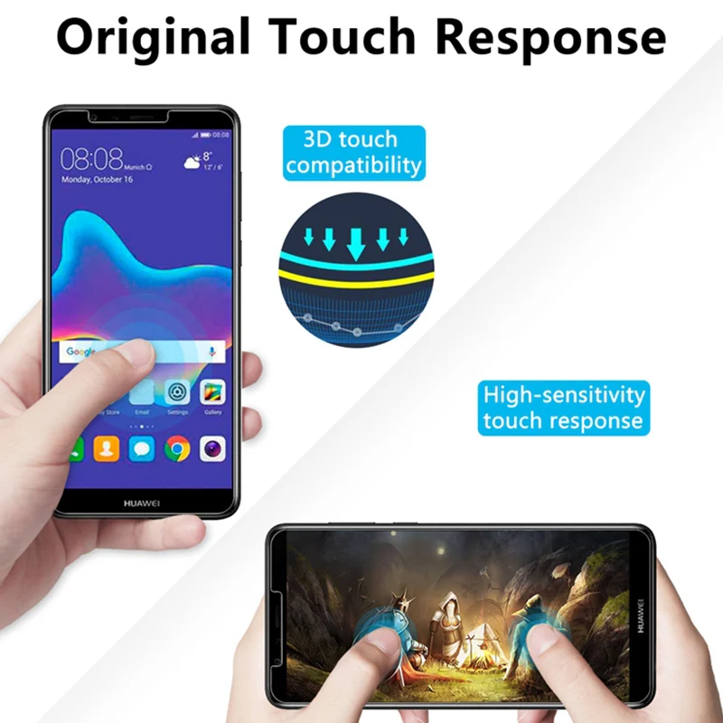 Прозрачная пленка для телефона huawei Y6 ii, компактная стеклянная Защитная пленка для экрана, закаленное стекло для huawei Y7 Prime Y5 Lite Y3