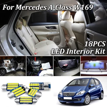 

18Pcs White Error Free LED interior light Kit For Mercedes Benz A class W169 A150 A160 A170 A180 A200 (2005-2012)