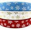 25mm Christmas Ribbon Printed Snowflake Grosgrain Ribbon for Gift Wrapping Wedding Decoration Hair Bows DIY, 5 Yards/lot ► Photo 1/4